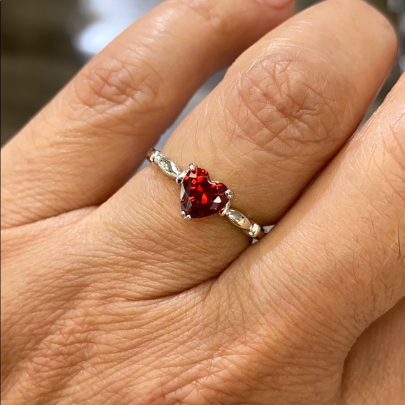 Jewelry | Red Ruby Heart Engagement Ring 4 5 6 7 8 | Poshmark
